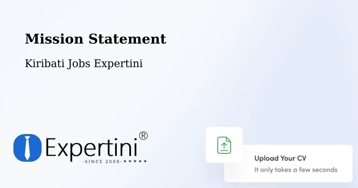 Corporate Mission – Banaba - Kiribati Jobs Expertini